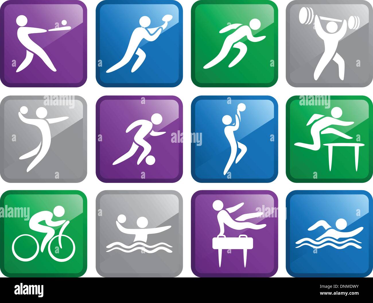 Un vecteur illustration d'un ensemble d'icônes du sport Illustration de Vecteur
