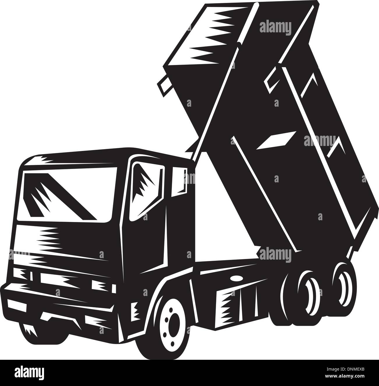 Illustration d'un dump truck isolated on white Illustration de Vecteur