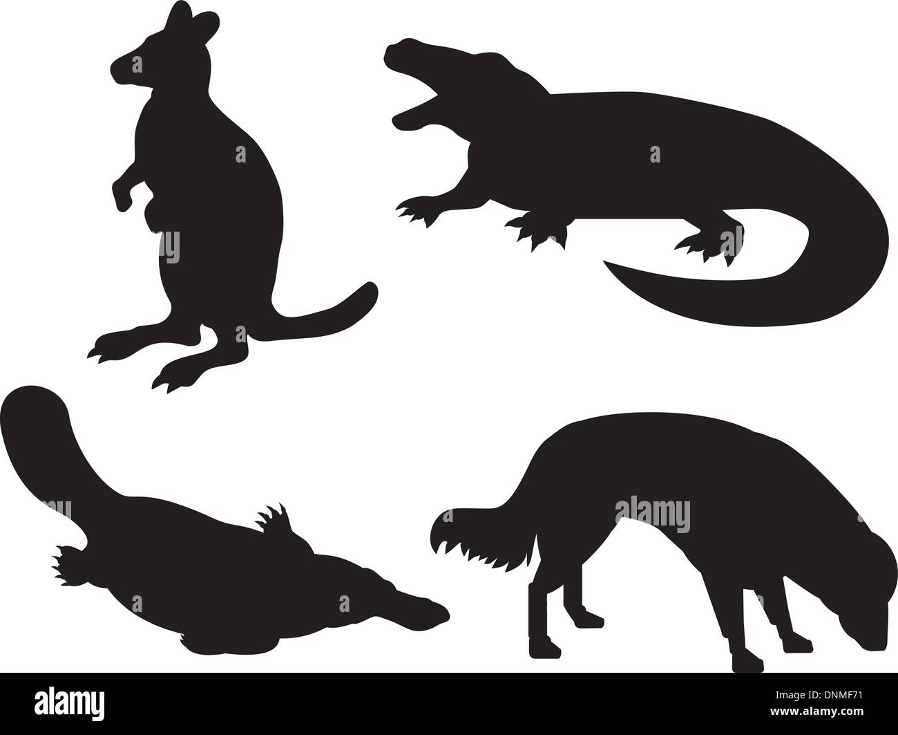Illustration de la faune Les animaux silhouettes. Illustration de Vecteur