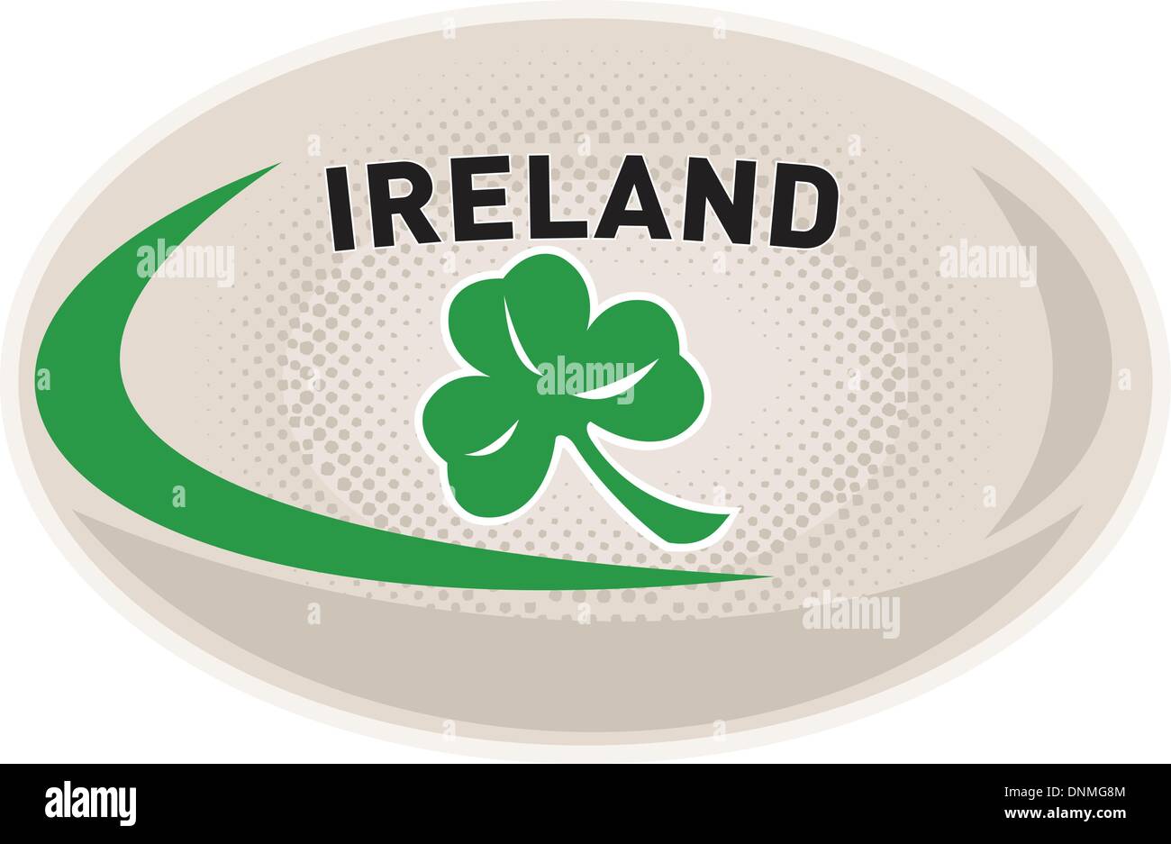 Maillot LFR Ireland Live For Rugby M trèfle vert irlandais brodé logo