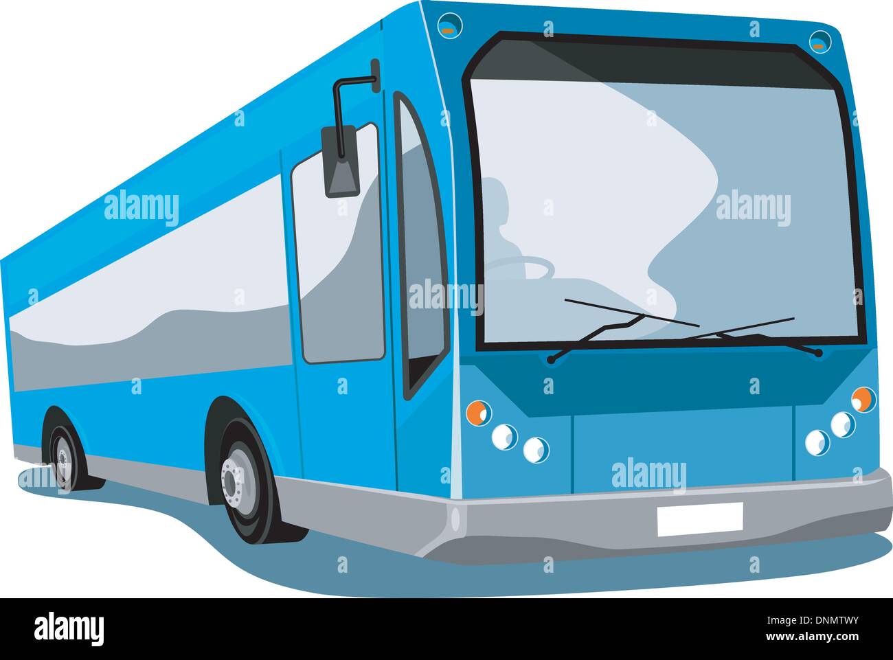 Illustration d'une navette bus coach sur fond isolé Illustration de Vecteur