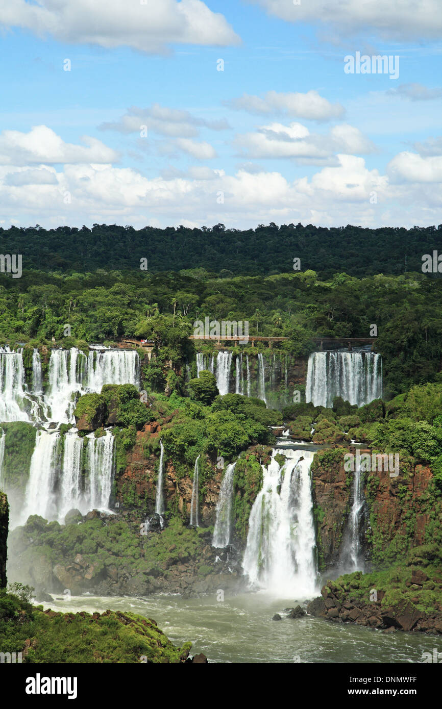 Le Brésil, l'État de Parana, Iguazu National Park, UNESCO World Heritage, chutes d'Iguazu Banque D'Images