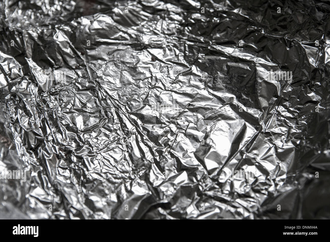 Du papier aluminium froissé Banque D'Images