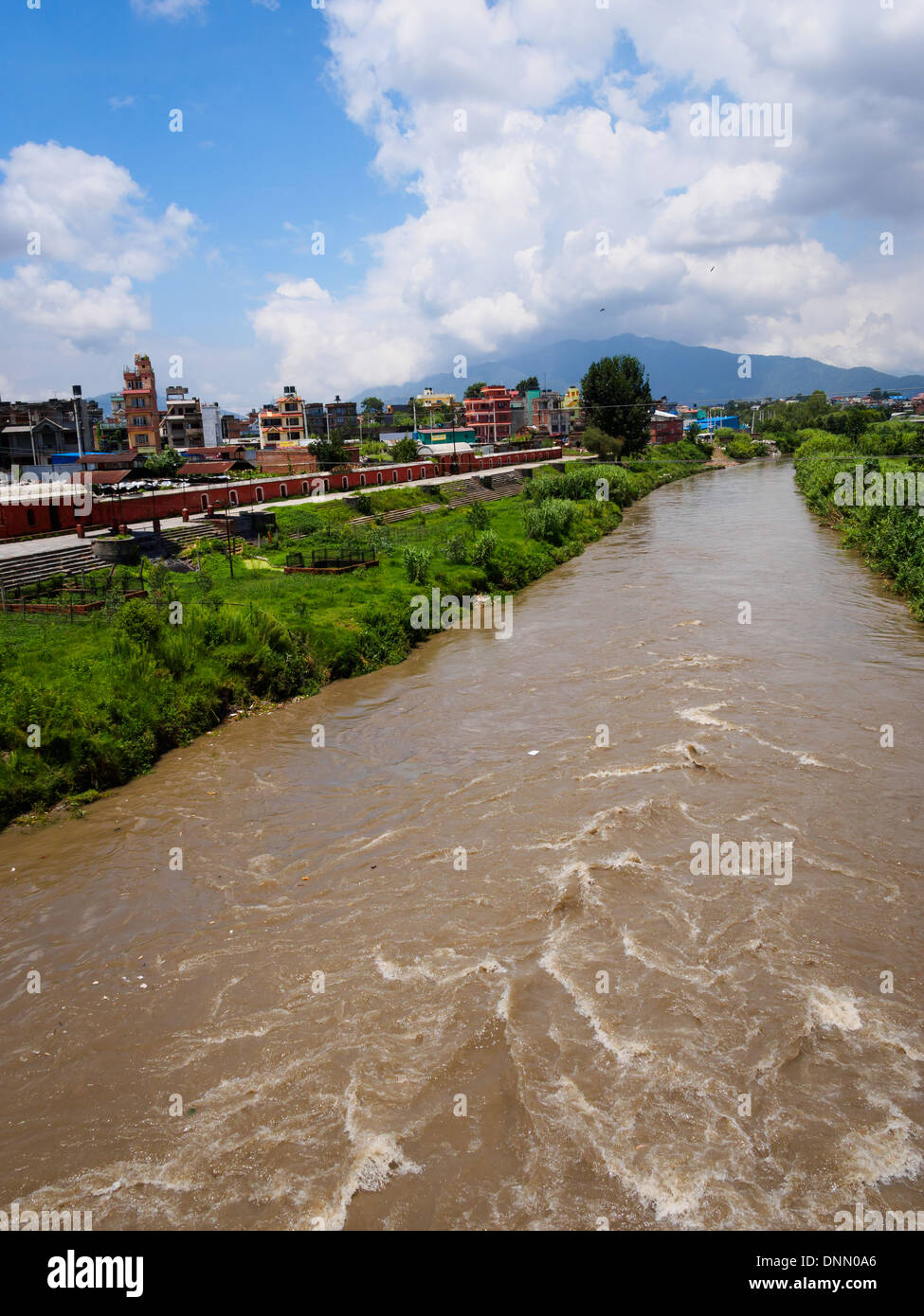 La rivière Bagmati, Katmandou, Népal Banque D'Images