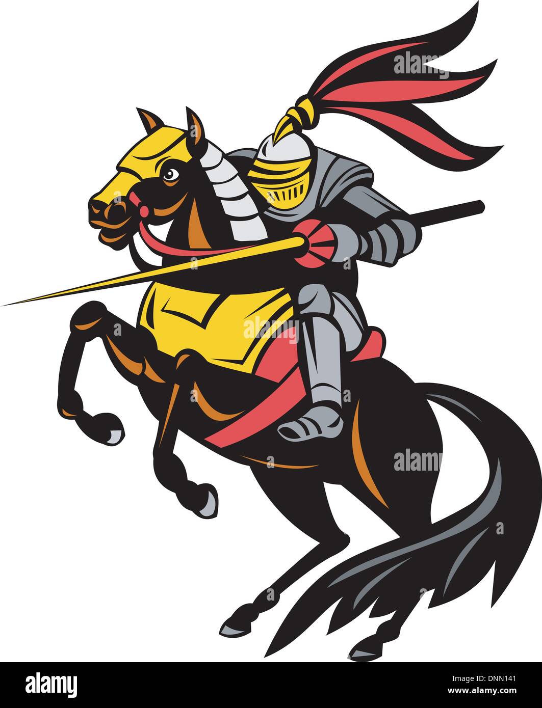 Figurine Cyrnos – Cavalier Médiéval Casqué Avec épée Et Bouclier à Croix – Plastique Peint (occasion)