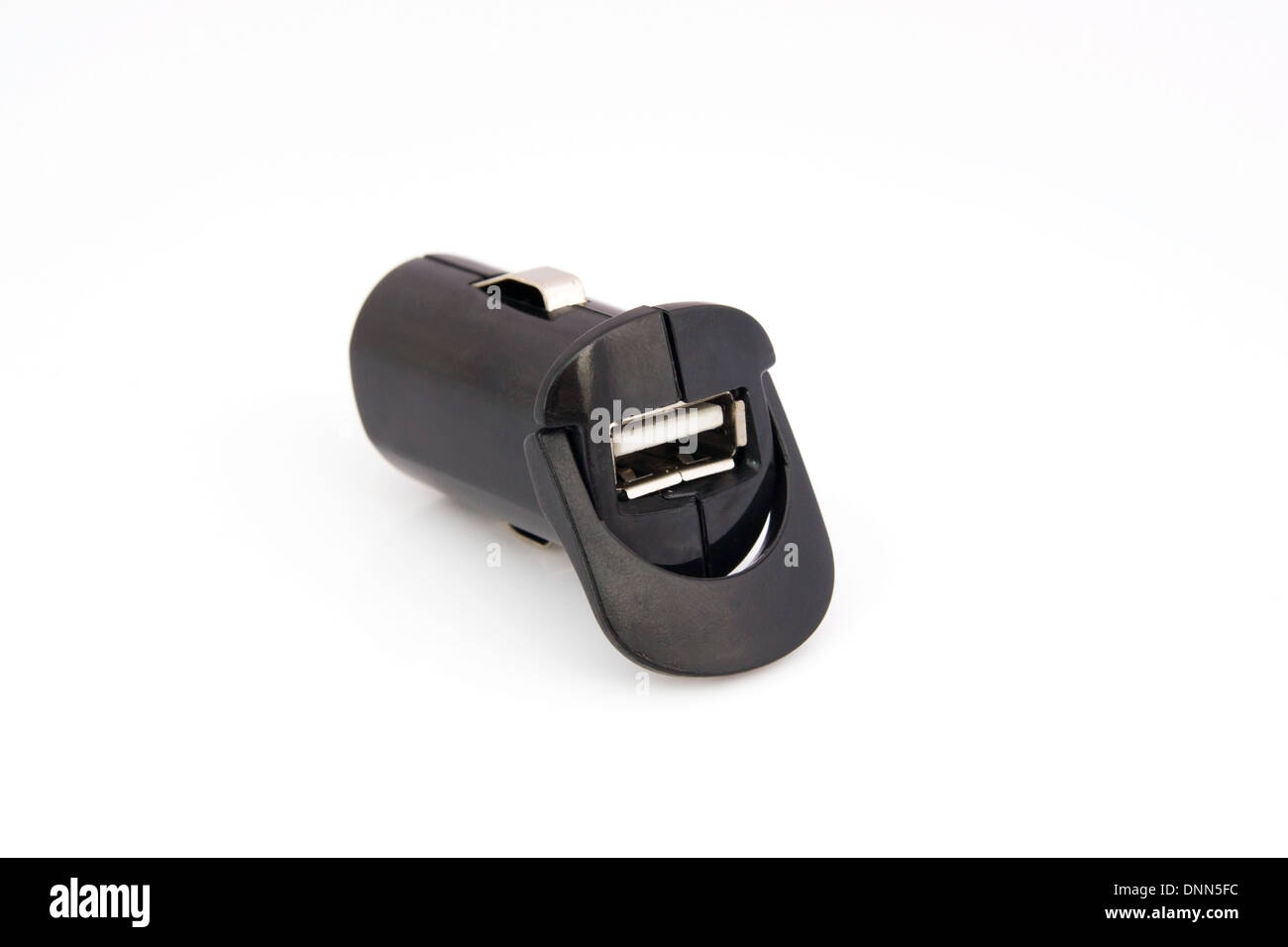 Chargeur voiture USB isolated on white Banque D'Images