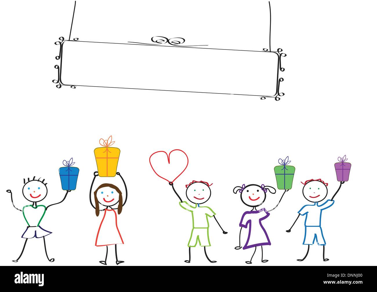 Jolie Carte Coloree Sur Votre Joyeux Anniversaire Image Vectorielle Stock Alamy