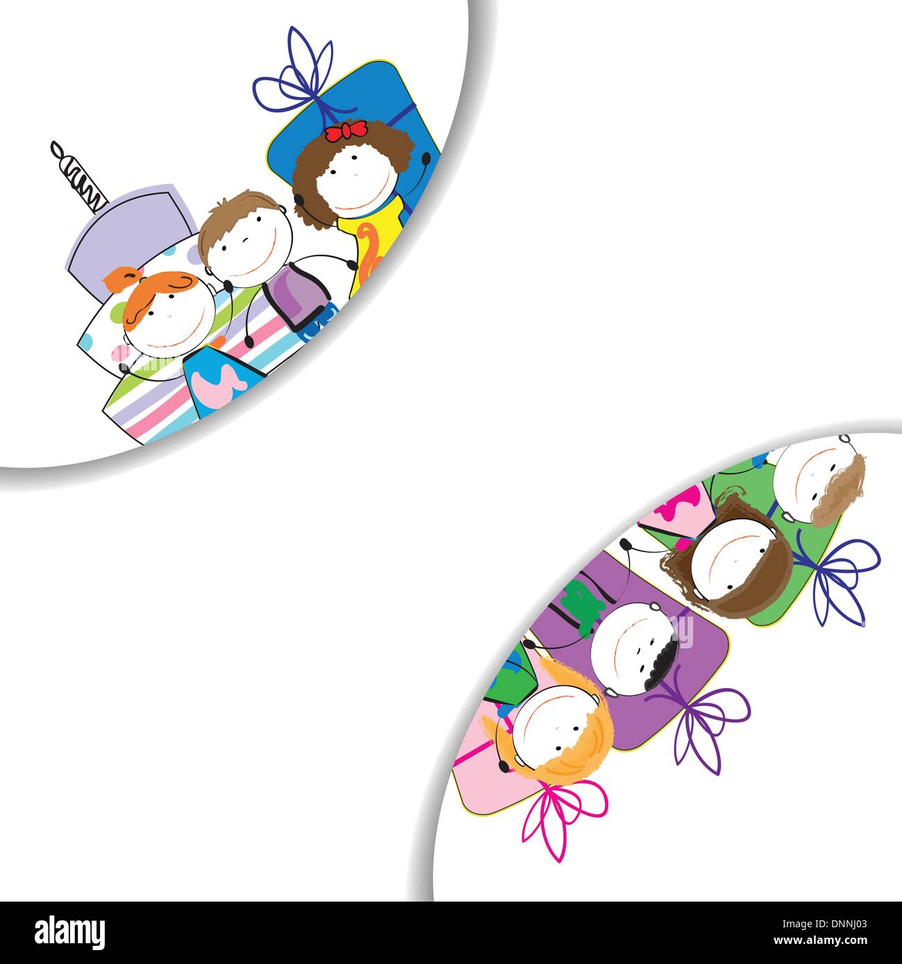 Jolie Carte Coloree Sur Votre Joyeux Anniversaire Image Vectorielle Stock Alamy