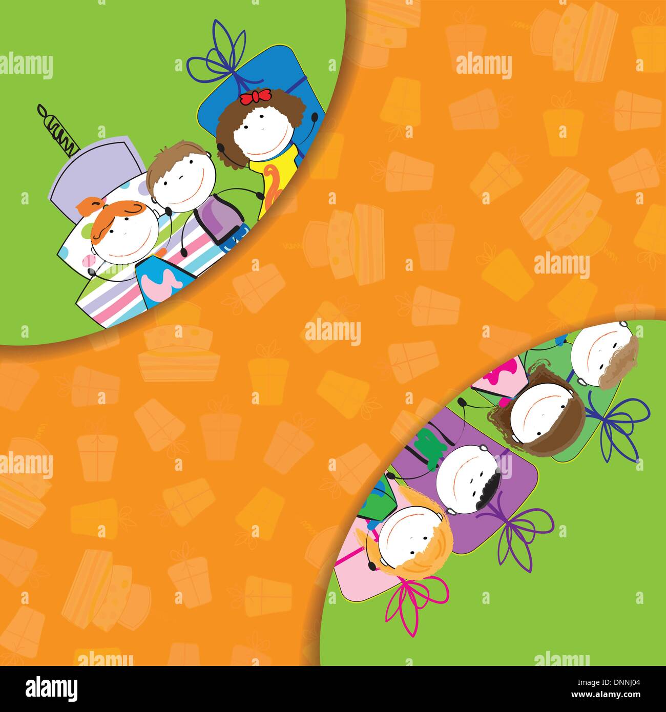 Jolie Carte Coloree Sur Votre Joyeux Anniversaire Image Vectorielle Stock Alamy