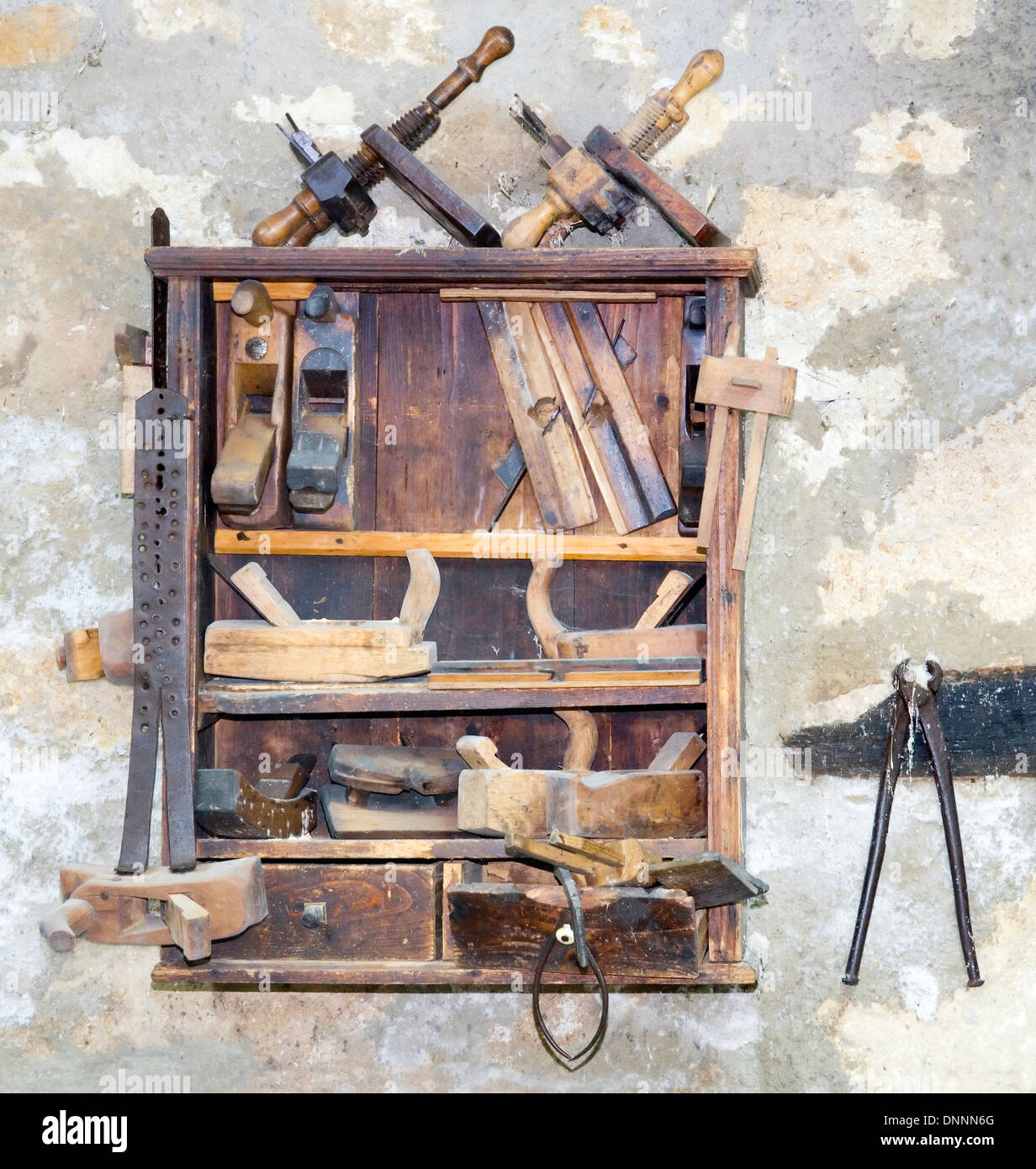 Cabinet Charpentier rouillé Banque D'Images