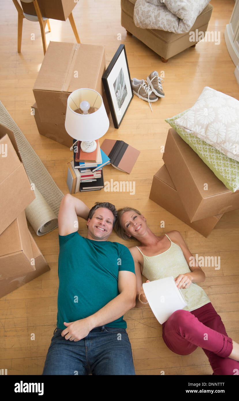 Woman of new home Banque D'Images