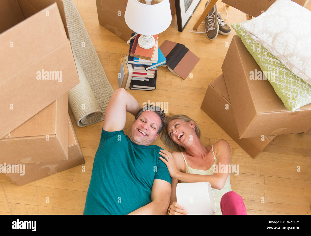 Woman of new home Banque D'Images