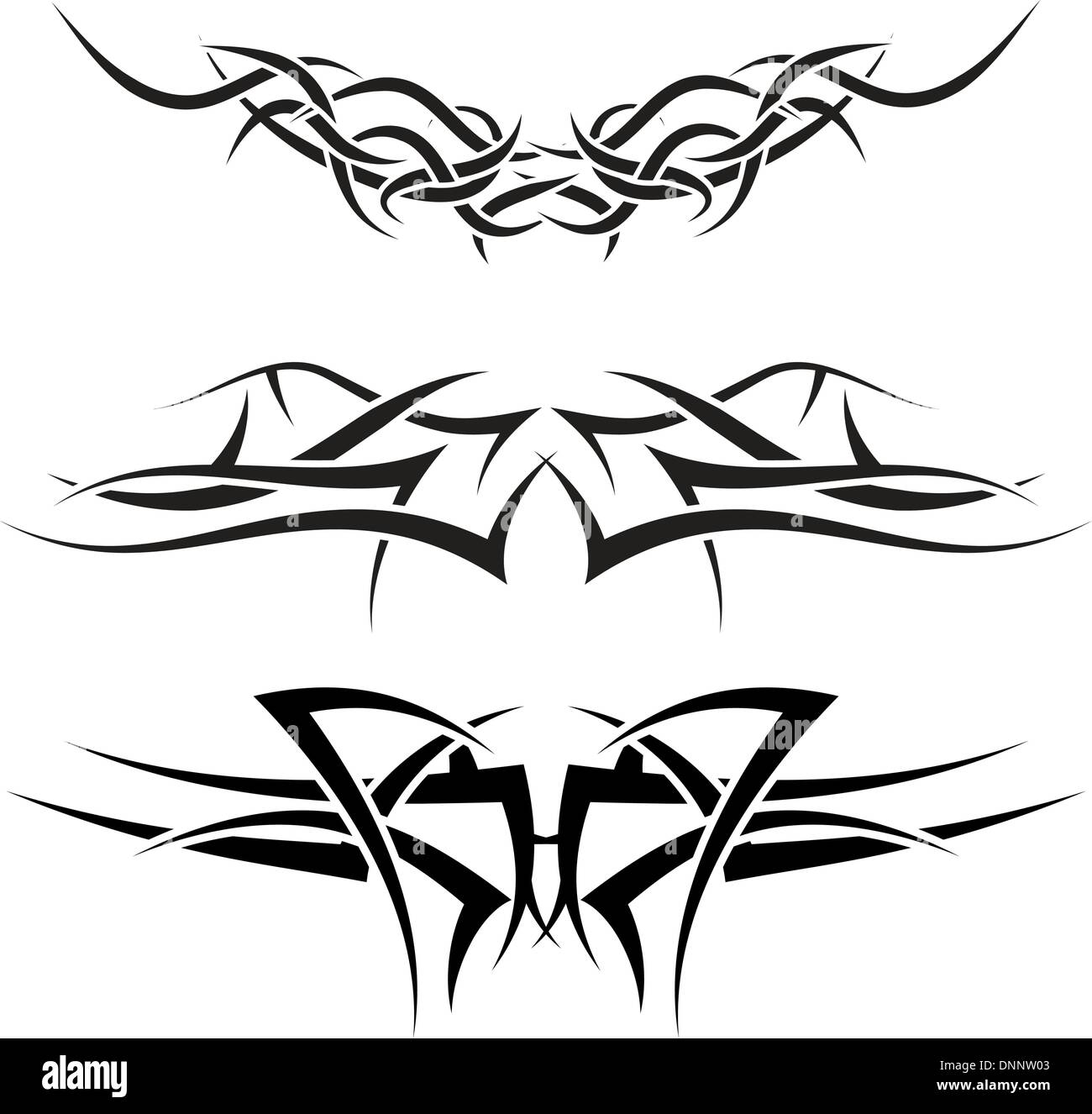 Les modèles de conception de tatouage tribal pour utiliser Illustration de Vecteur