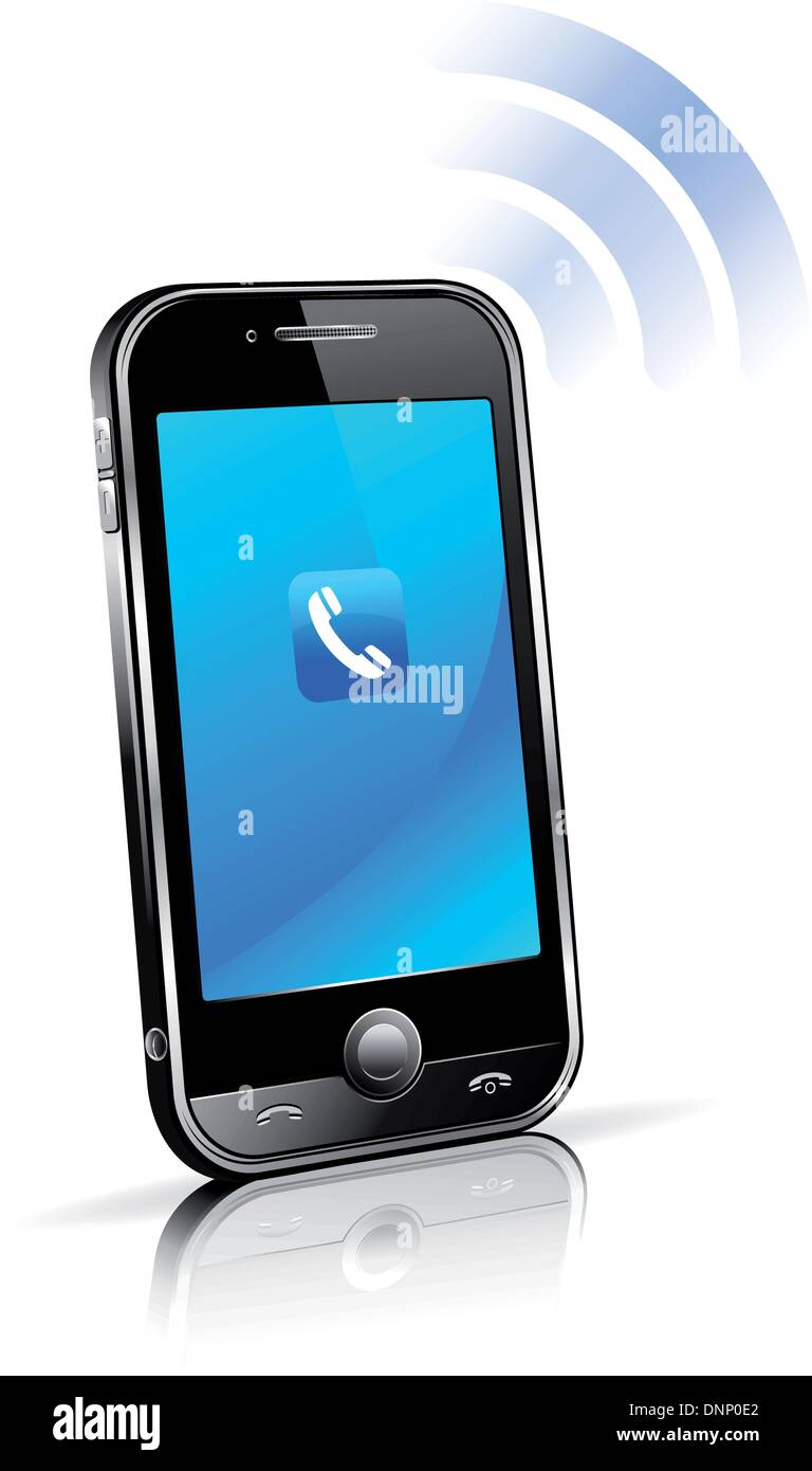 Cell Smart Mobile Sonnerie de téléphone Image Vectorielle Stock - Alamy