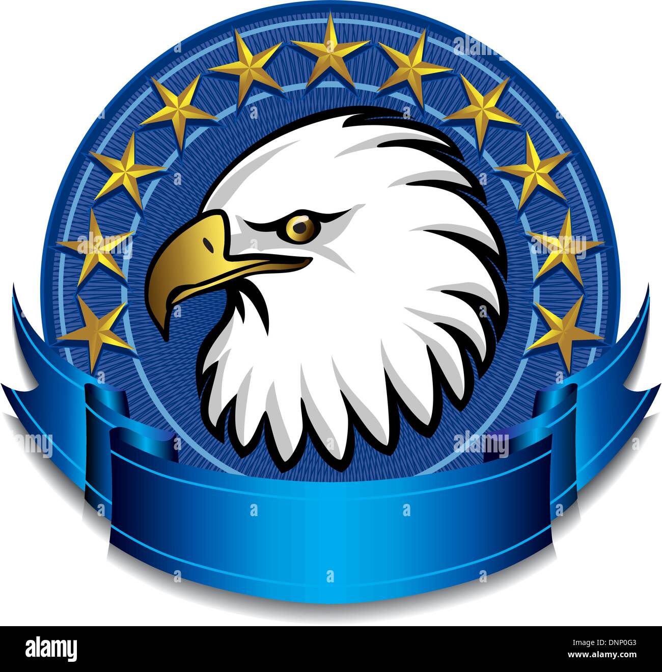 Logo marque aigle bleu