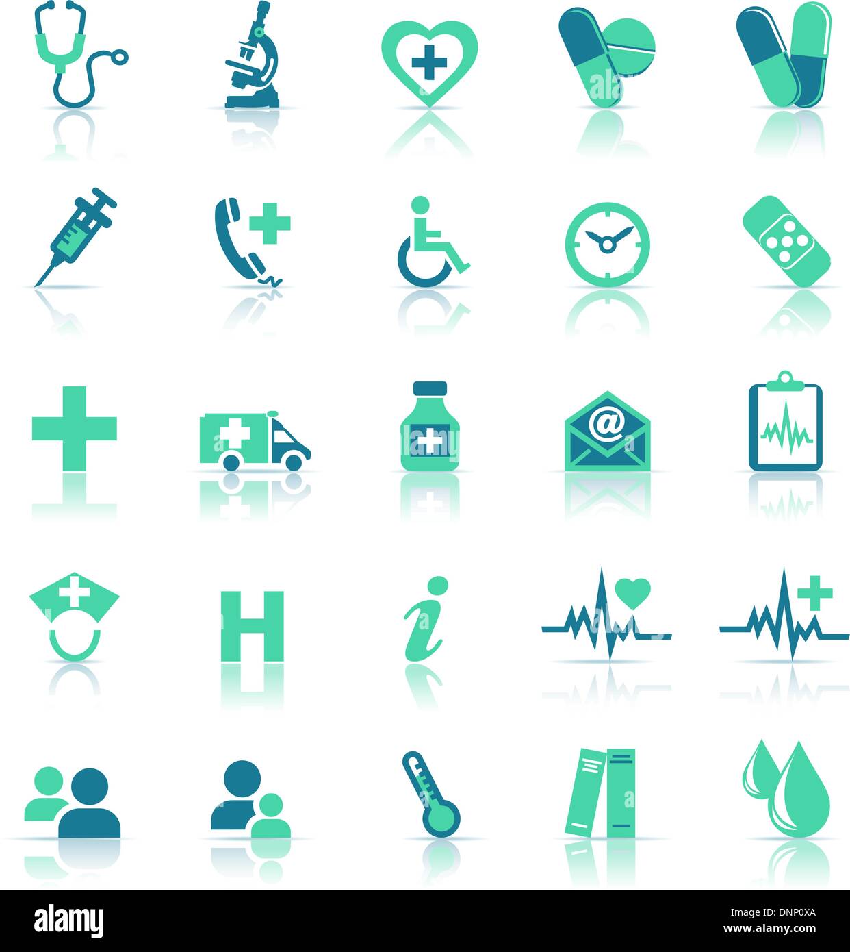 Pharma santé symbole icônes icône présentations médicales santé Hôpital Patient Santé pharmacie médecin soins nhs d'assurance-maladie Illustration de Vecteur