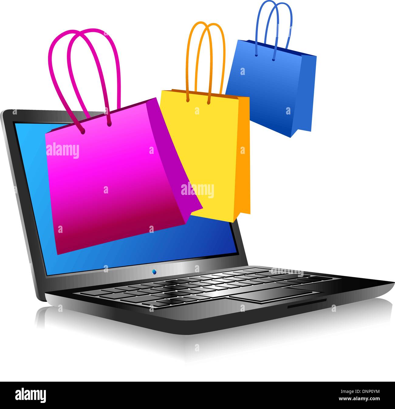 L'icône ordinateur Concept shopping sur le web internet Illustration de Vecteur