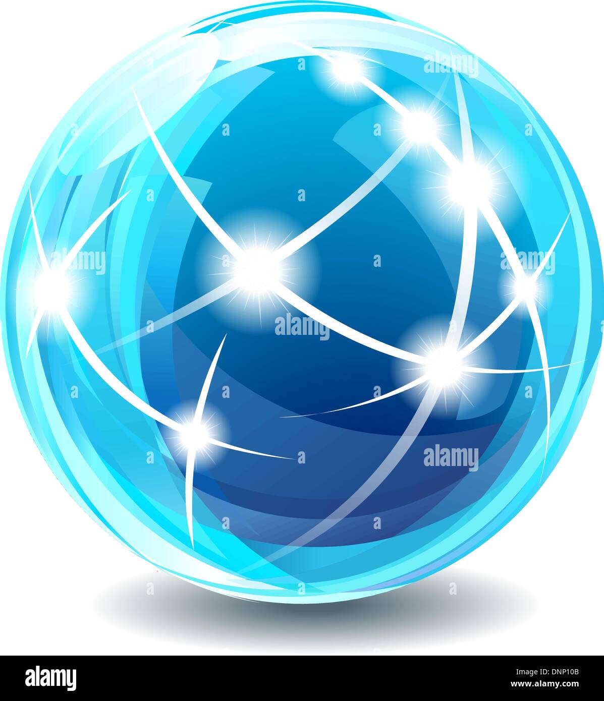 Nouvelle Star - Globe Globe Communication abstraite Illustration de Vecteur