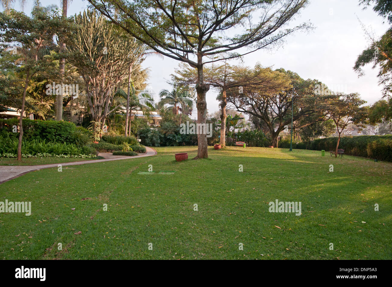 Nairobi Serena Hotel pelouses et jardin Nairobi Kenya Banque D'Images