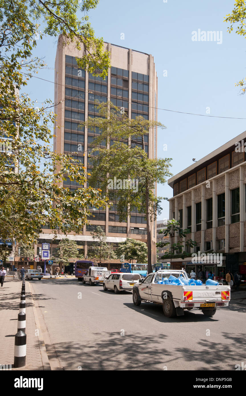 Trafic sur Simba, dans le centre de Nairobi Kenya Banque D'Images
