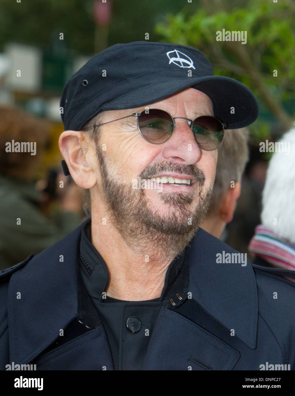 Ringo Starr, de son vrai nom Richard Starkey,batteur avec les Beatles Banque D'Images