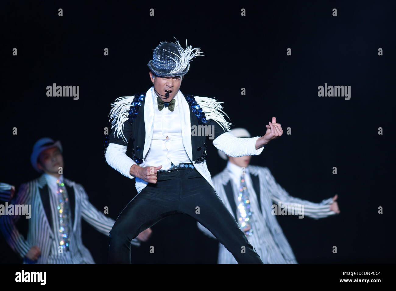 Guangzhou, Chine. Dec 29, 2013. Aaron Kwok détient les concerts à Guangzhou, Chine Le dimanche 29 décembre 2013. © TopPhoto/Alamy Live News Banque D'Images