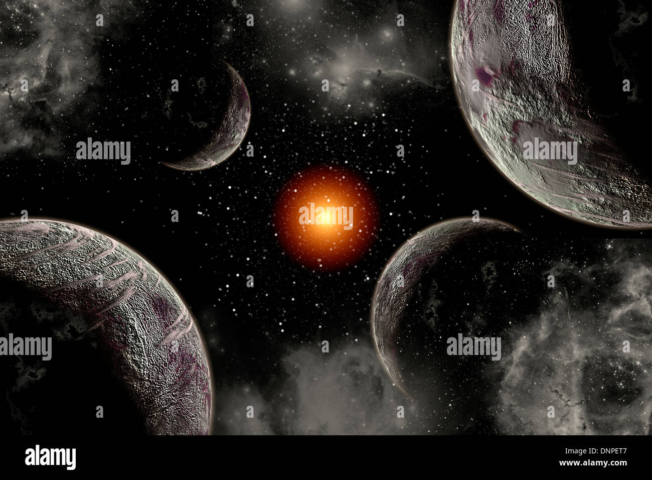 Amas d'étoiles globulaire. Banque D'Images