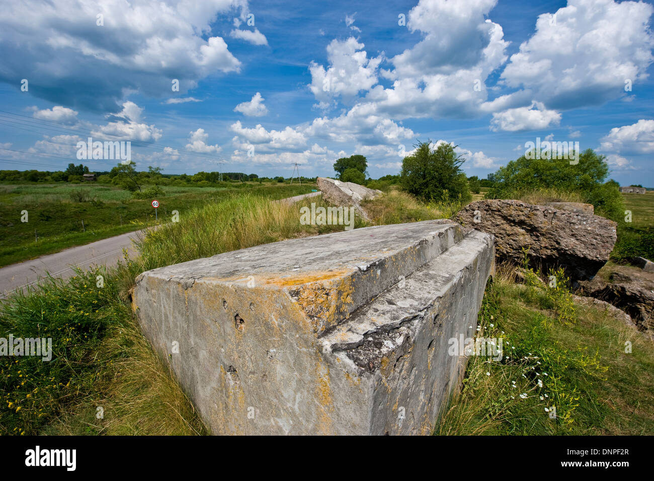 Vestiges de fortification russe à Osowiec, Podlasie, l'Est de la Pologne. Banque D'Images