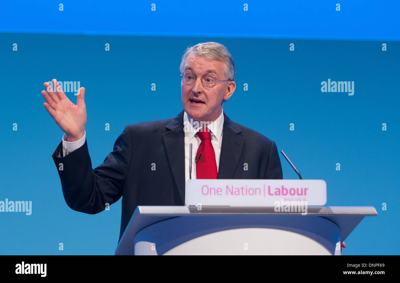 Hilary Benn, s'exprimant lors de la conférence du parti travailliste Banque D'Images