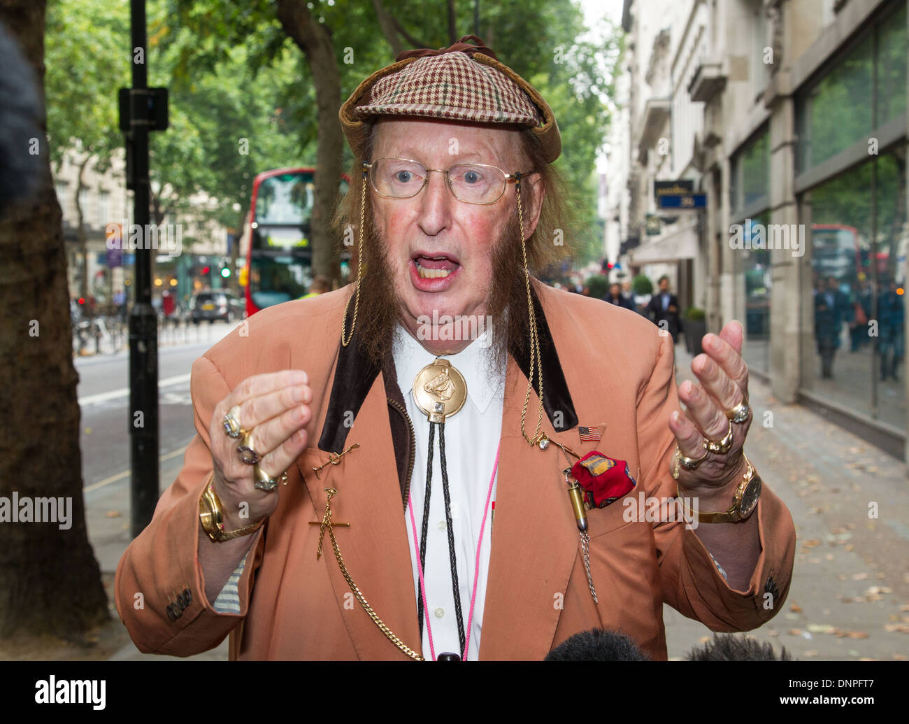 John McCririck pundit course Ex Channel Four Television Banque D'Images