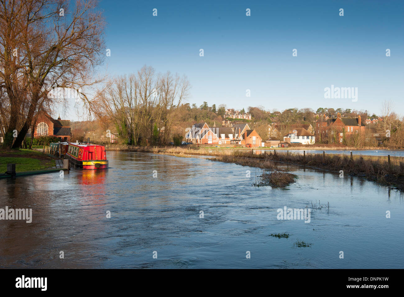 Les inondations, Godalming, Surrey, Angleterre Banque D'Images