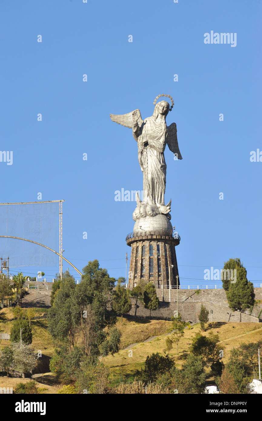 Vierge de El Panecillo, ville de Quito, capitale de l'Équateur Banque D'Images