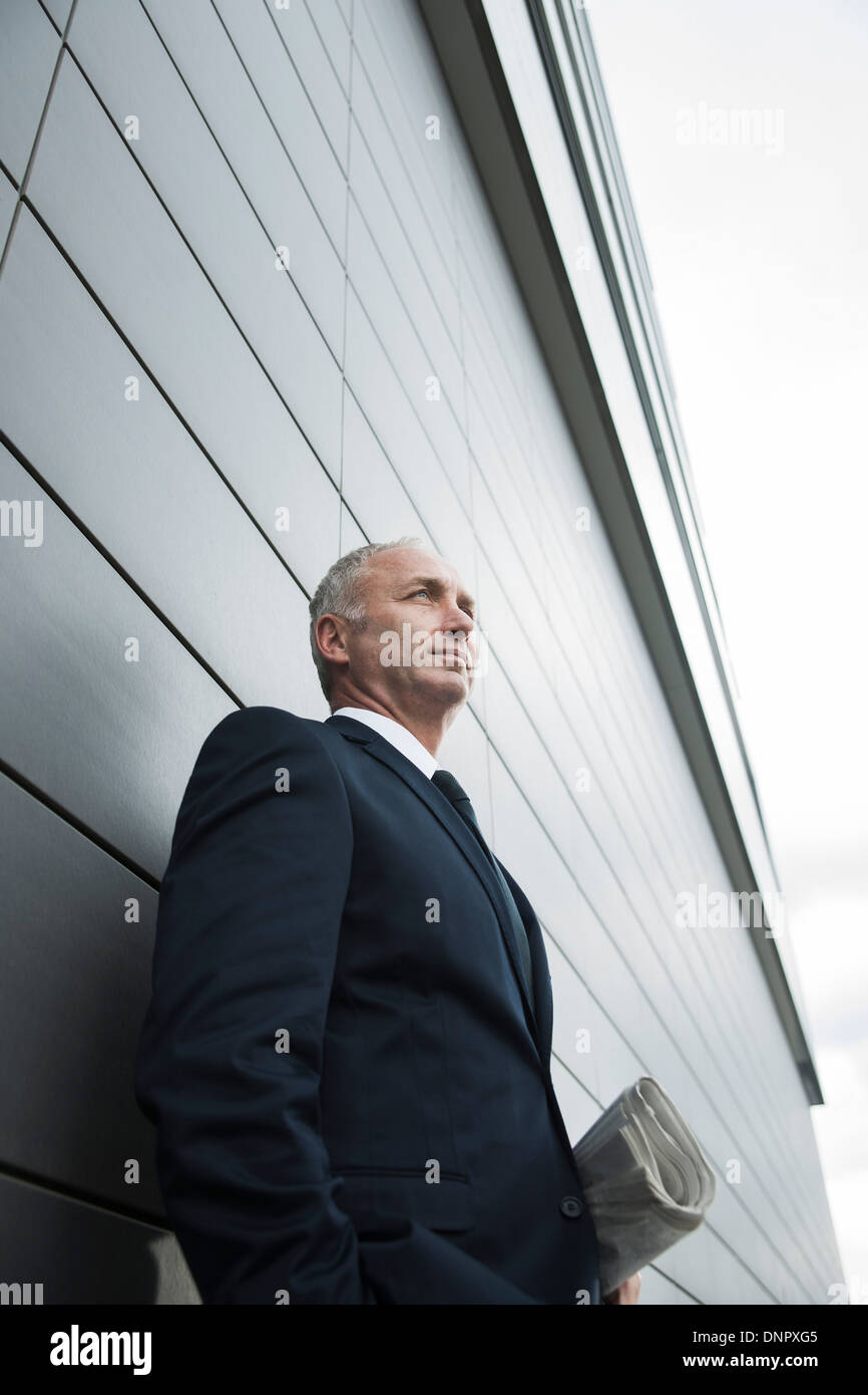 Portrait of Businessman Outdoors, Mannheim, Baden-Wurttemberg, Germany Banque D'Images