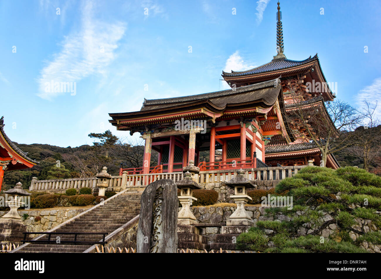 Dera Kiyomizu Temple de Kyoto, Japon Banque D'Images