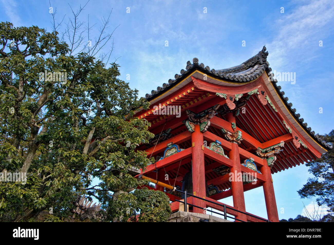 Le Clocher de Temple Kiyomizu-dera à Kyoto, Japon Banque D'Images