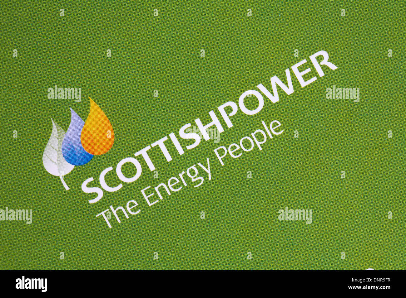 ScottishPower l'énergie personnes logo sur notice - Scottish Power Banque D'Images