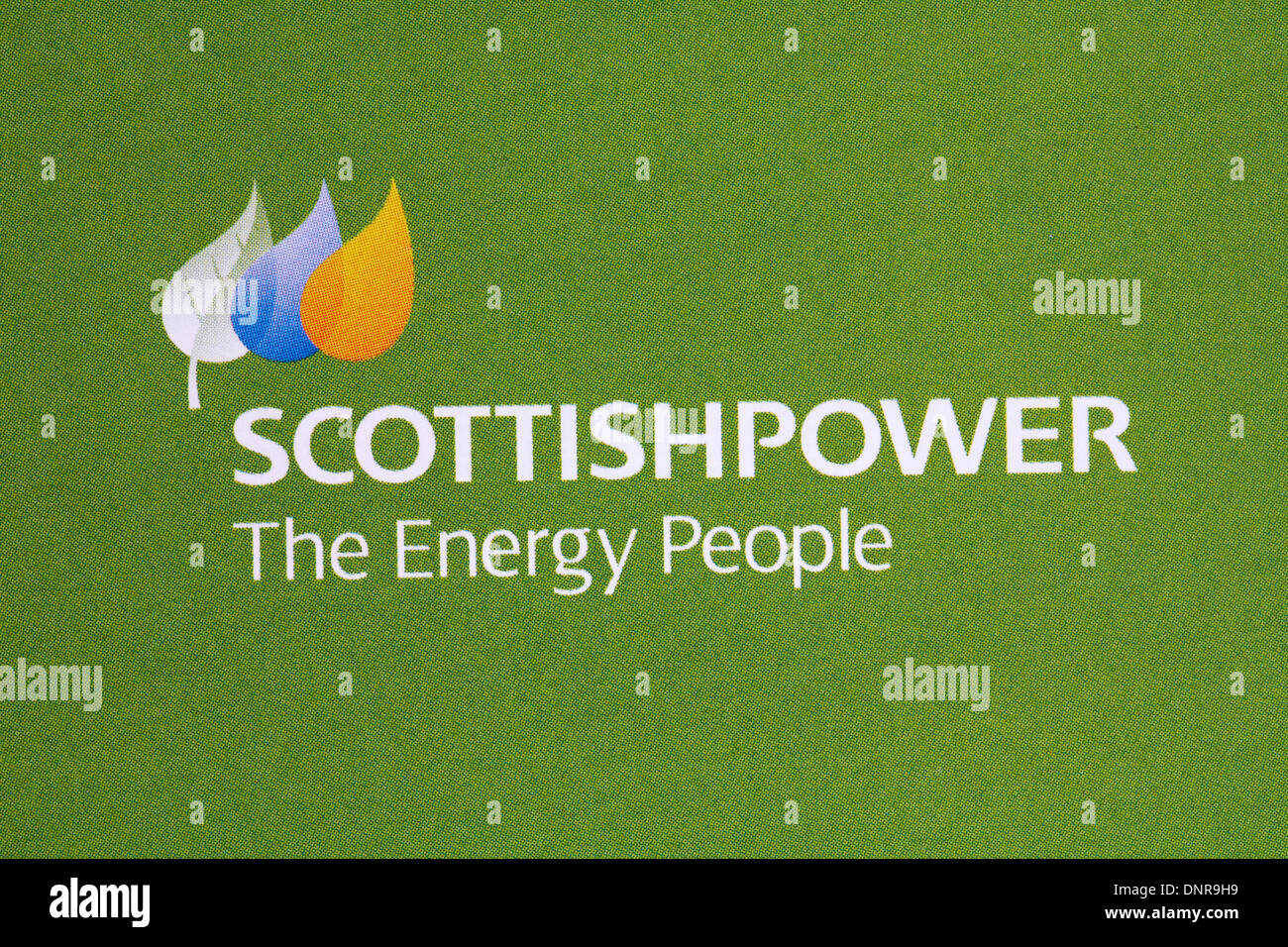 ScottishPower l'énergie personnes logo sur notice - Scottish Power Banque D'Images