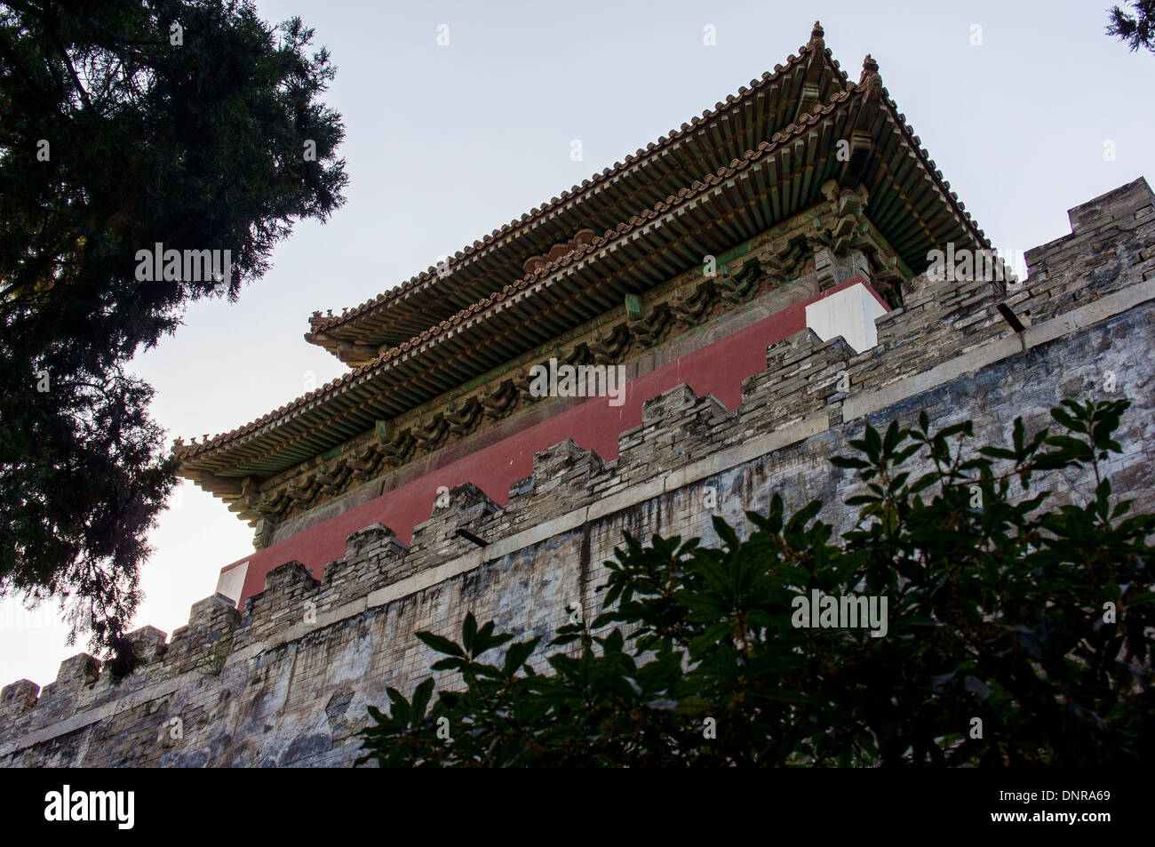 Une vue de l'architecture de Dingling dans Dynastie Ming Tombeaux à Beijing, Chine Banque D'Images