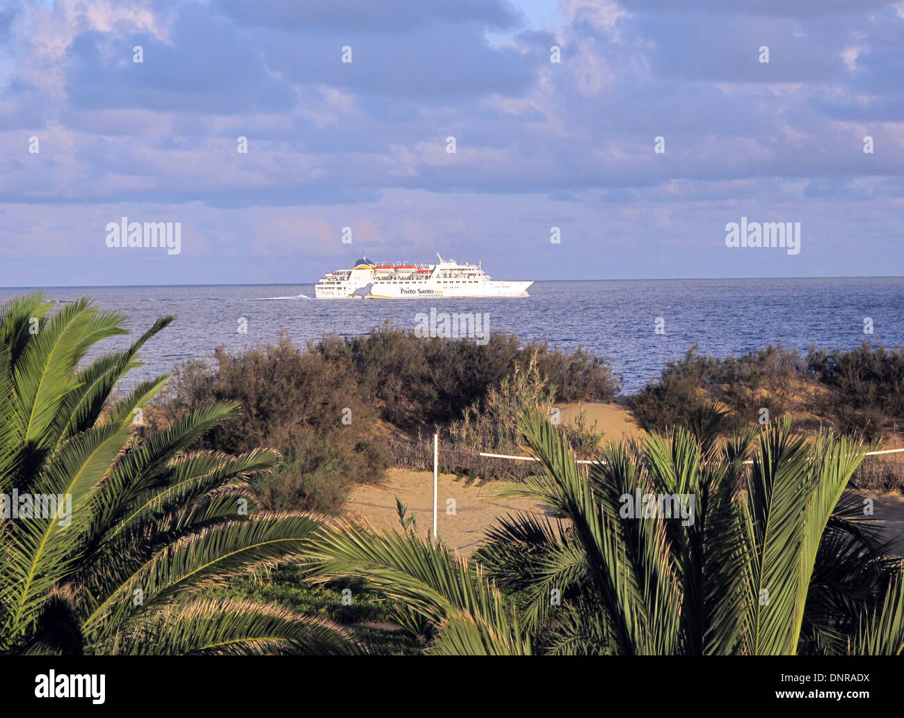 Le Ferry de Porto Santo à Madère Porto Santo feuilles Banque D'Images