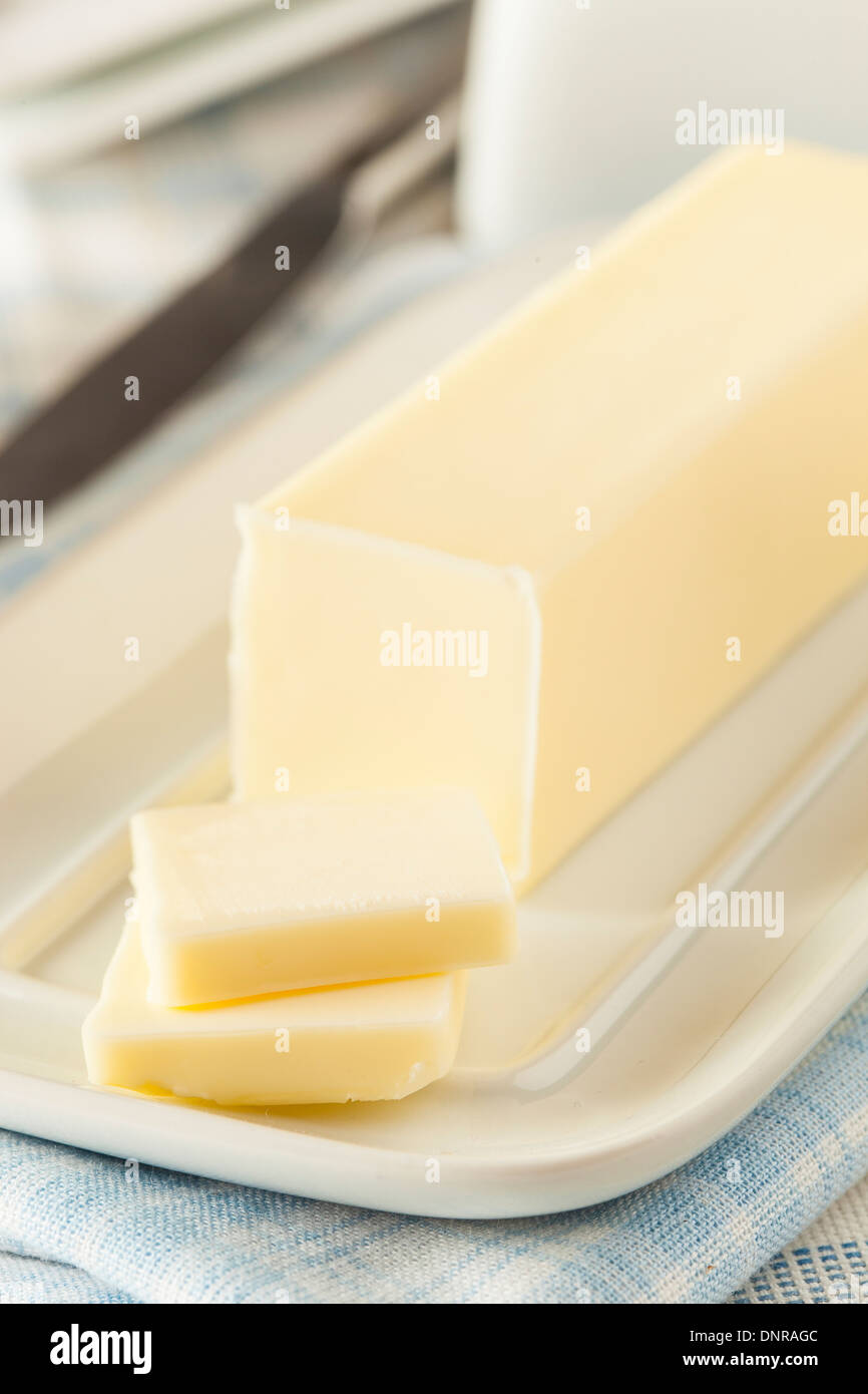 Produits laitiers bio beurre jaune un ingrédient pour la cuisine Banque D'Images