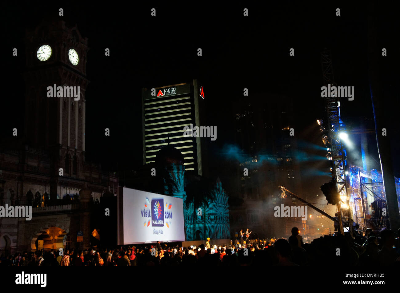 Visitez la Malaisie année 2014 célébrations dans l'avant du Sultan Abdul Samad building Banque D'Images