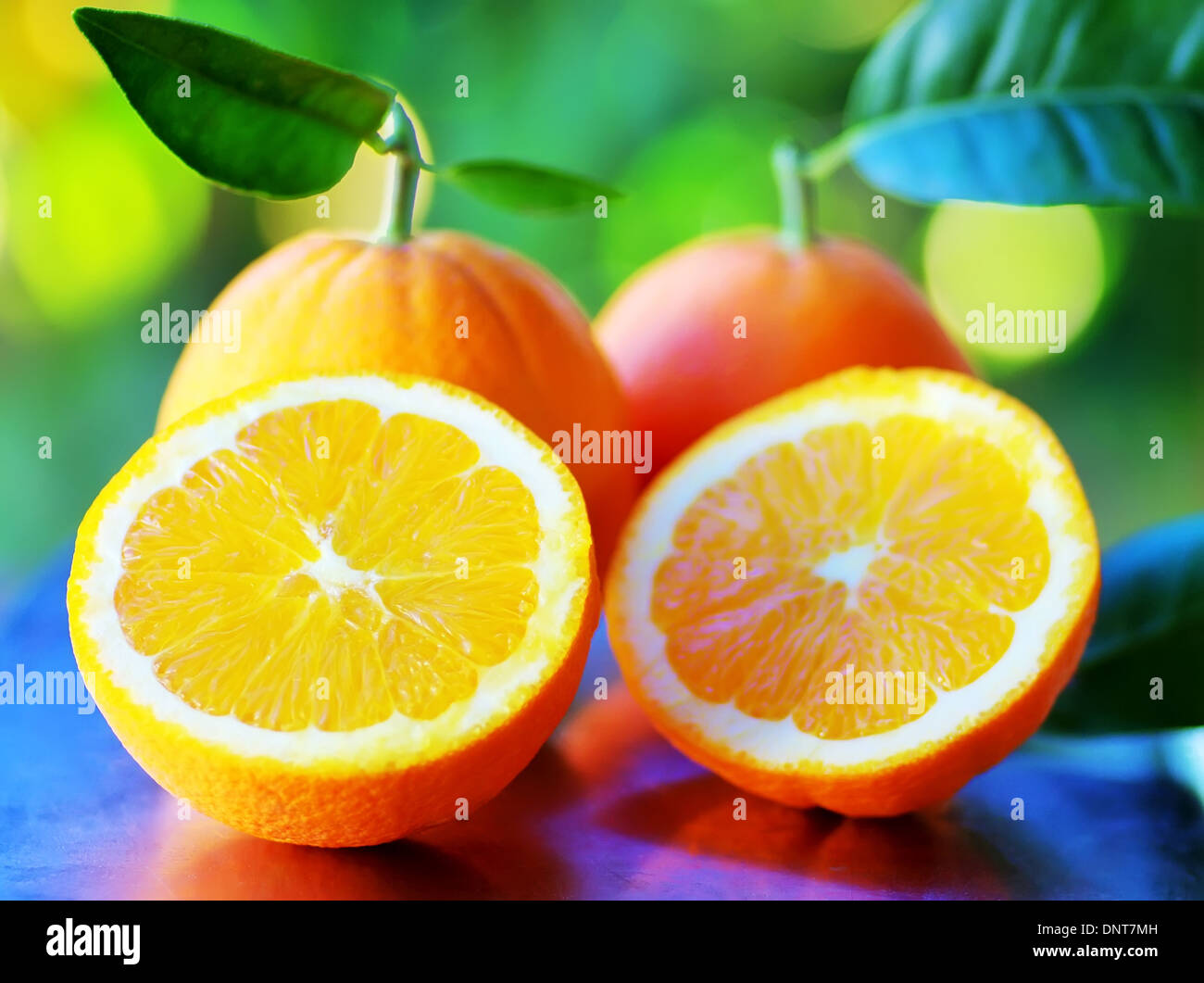La moitié des fruits orange Banque D'Images