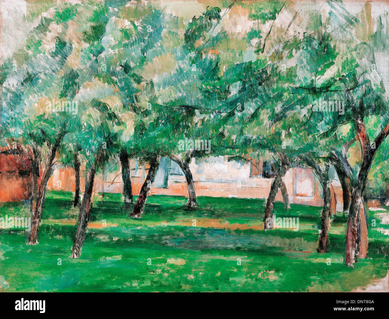 Paul Cézanne, une ferme en Normandie. Circa 1885-1886. Huile sur toile. Albertina, Vienne, Autriche. Banque D'Images