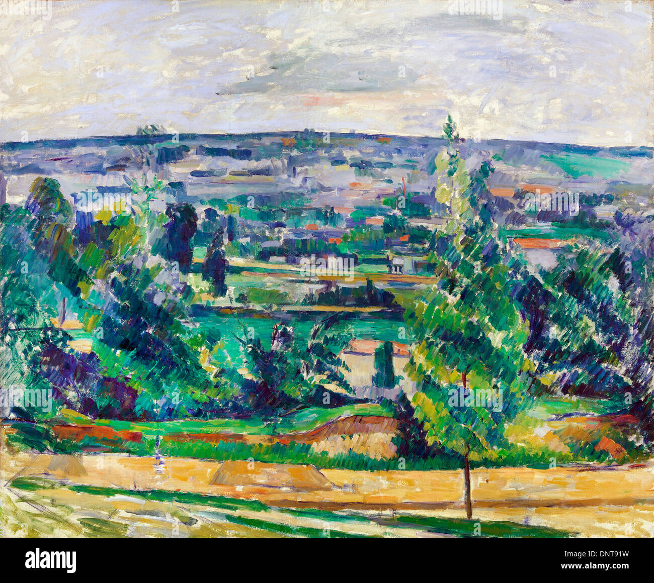 Paul Cezanne, paysage de Jas de Bouffan, 1878-1880 Huile sur toile. Le Musée National d'Art, Architecture et design, la Norvège Banque D'Images