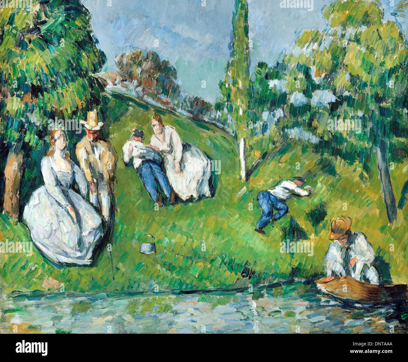 Paul Cézanne, l'étang 1877-1879 Huile sur toile. Musée des beaux-arts de Boston, Massachusetts, USA. Banque D'Images
