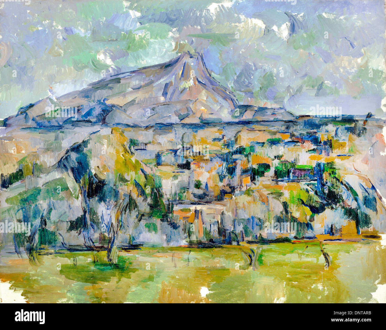 Paul Cezanne, Mont Sainte-Victoire 1902 - 1906 huile sur toile. Nelson-Atkins Museum of Art, Kansas City, Missouri, États-Unis. Banque D'Images
