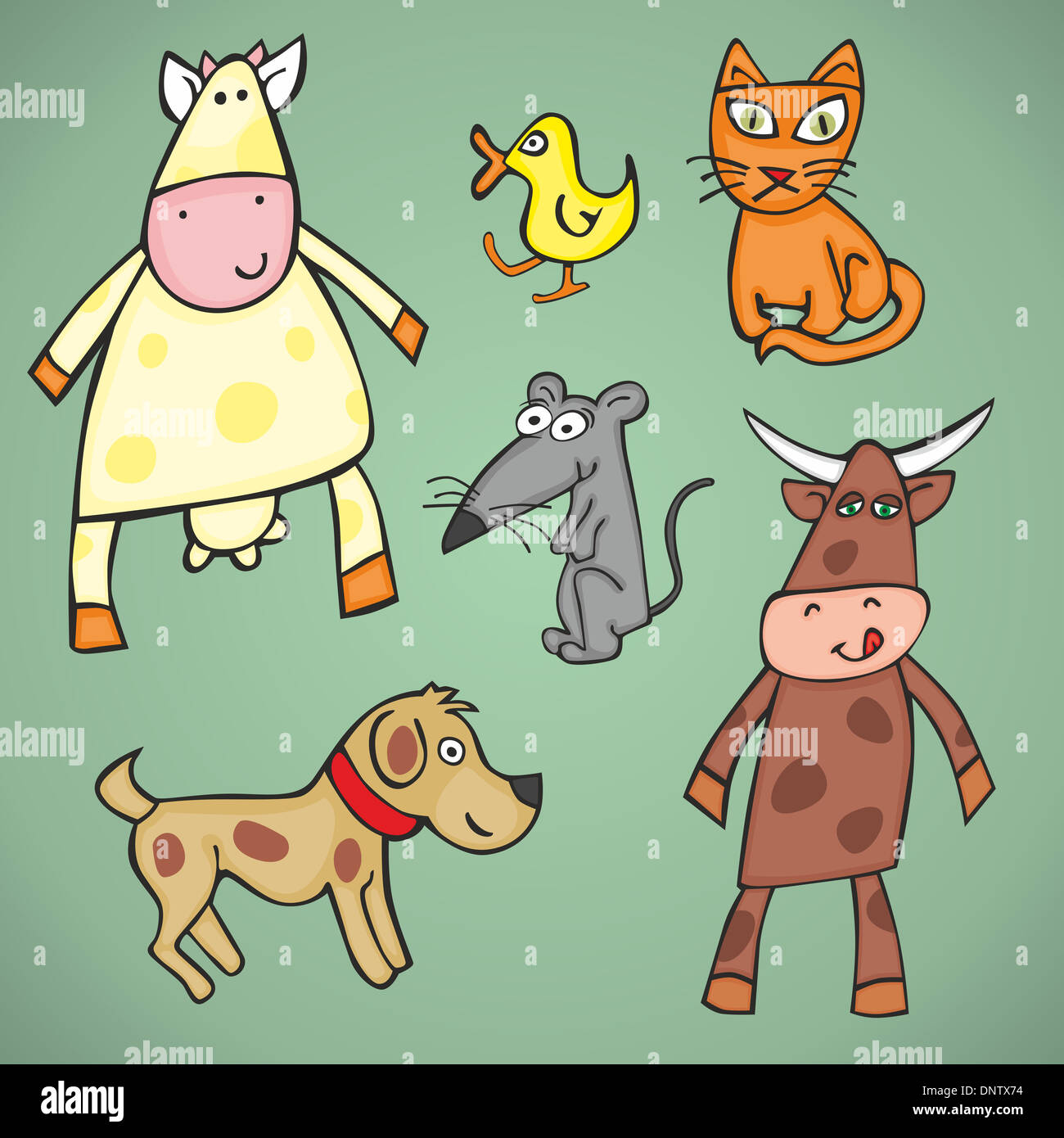 Illustration des animaux de ferme Banque D'Images