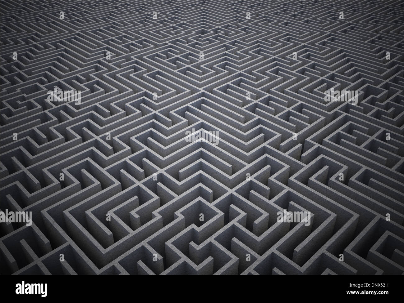 Puzzle labyrinthe difficile Banque D'Images