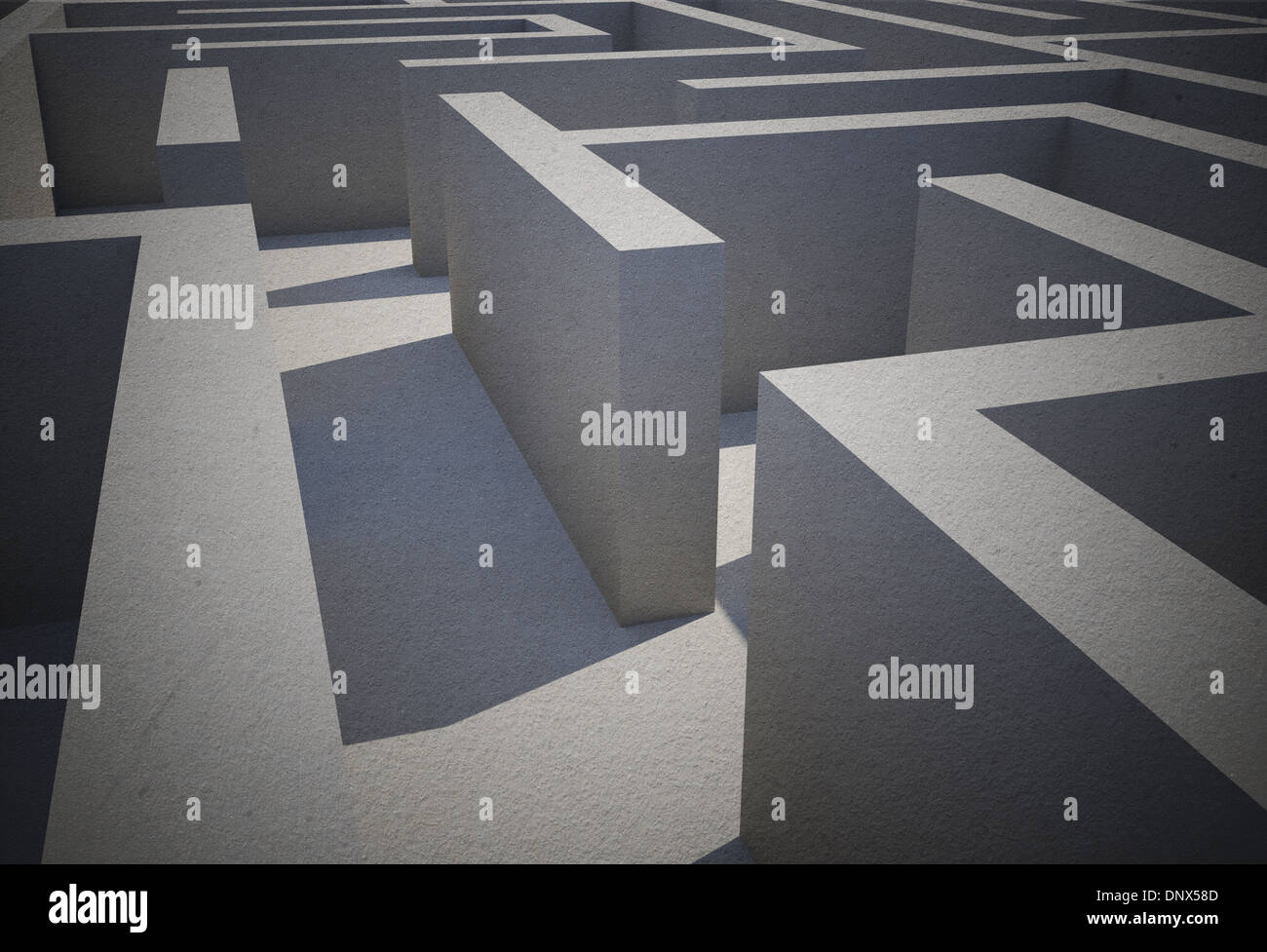 Puzzle labyrinthe difficile Banque D'Images