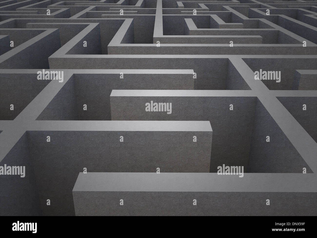 Puzzle labyrinthe difficile Banque D'Images